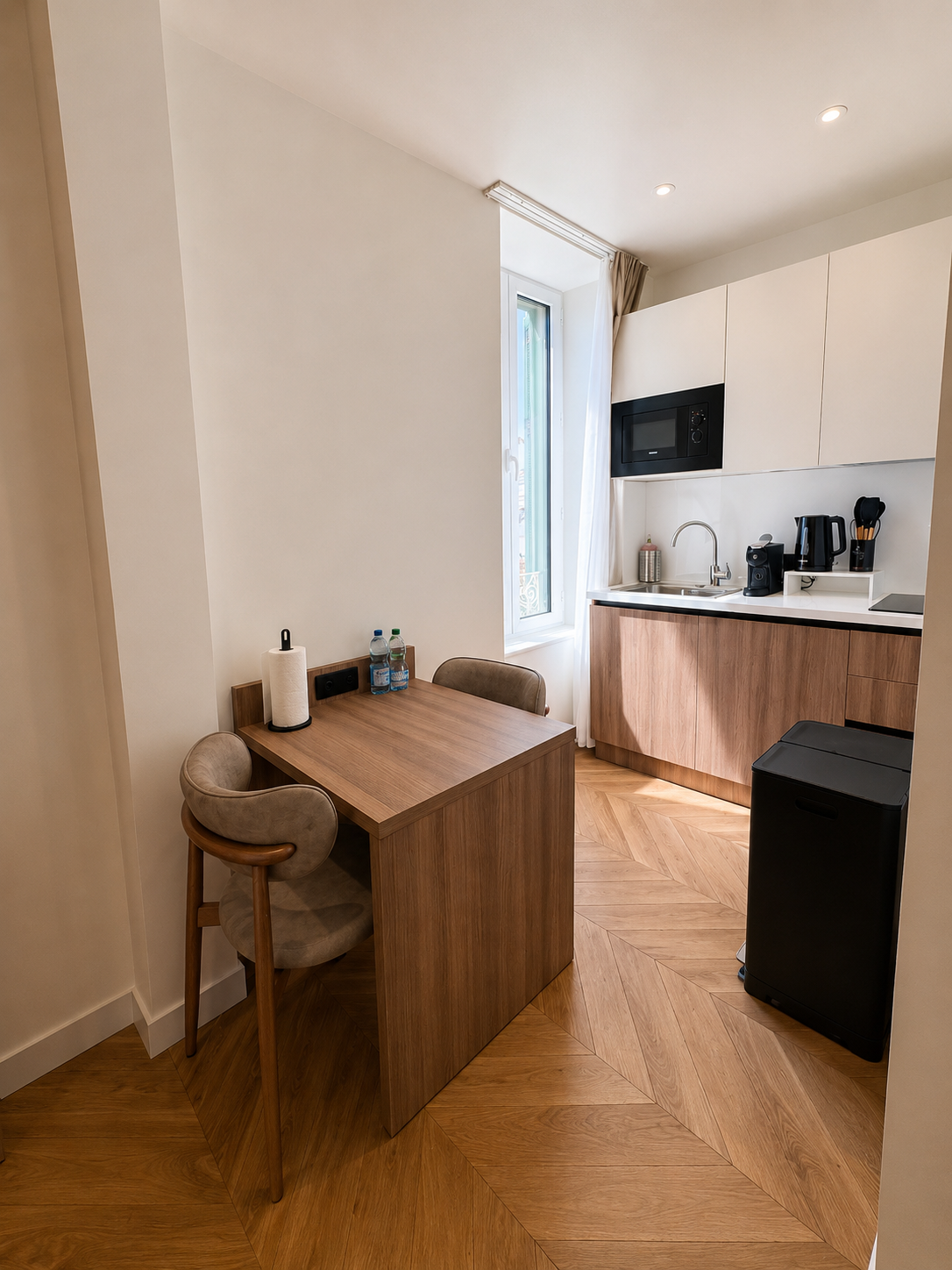 Cuisine équipée de l'Appart' Deluxe Twin