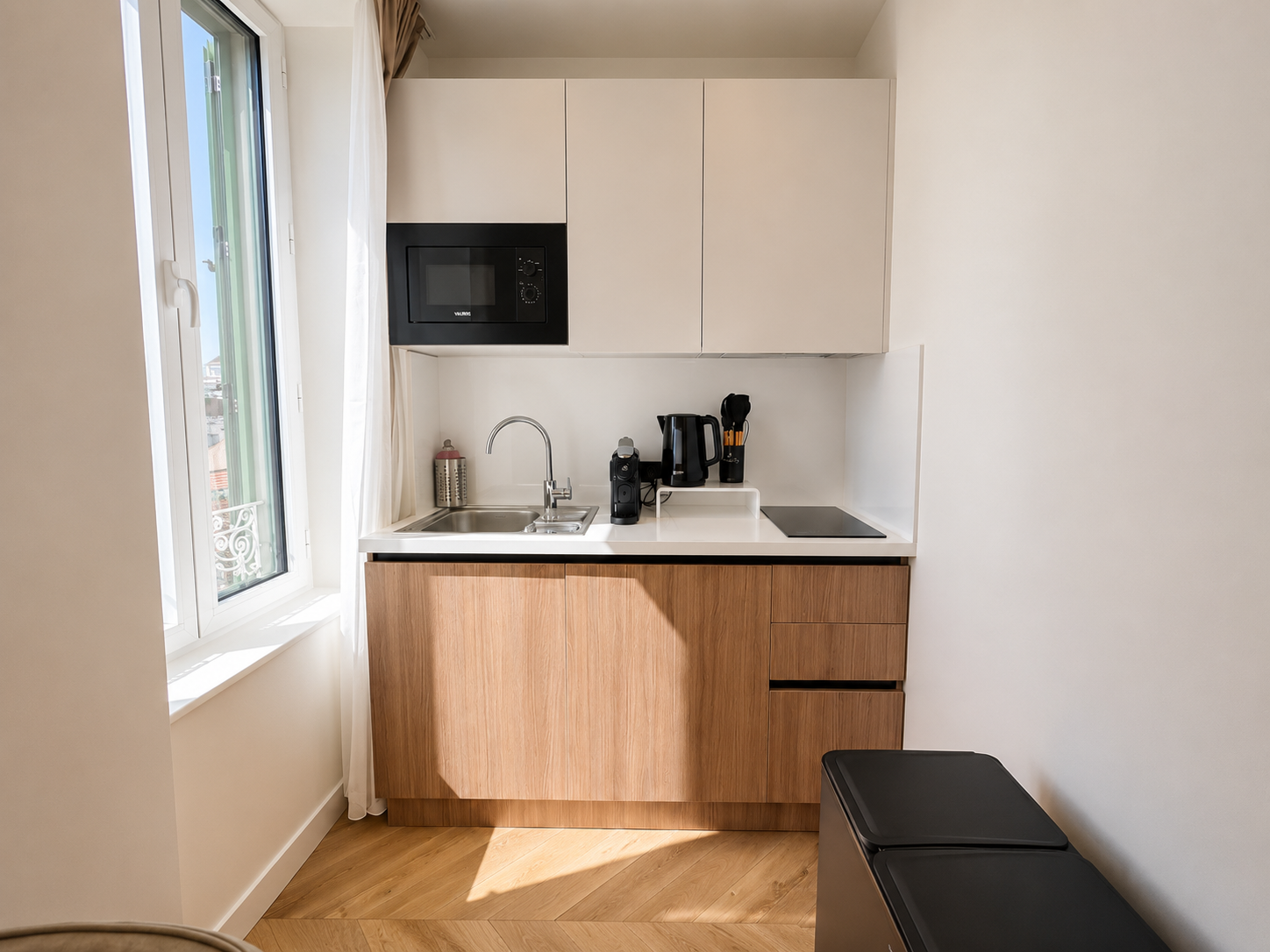 Kitchenette bois de l'Appart' Deluxe Twin