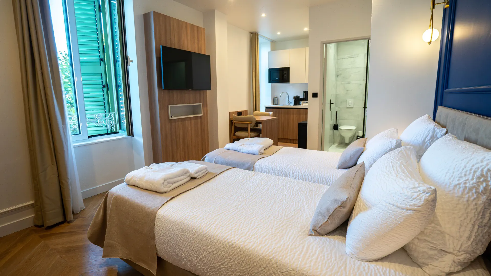 Vue d'ensemble de l'Appart' Deluxe Twin, Les Sources Callou Vichy